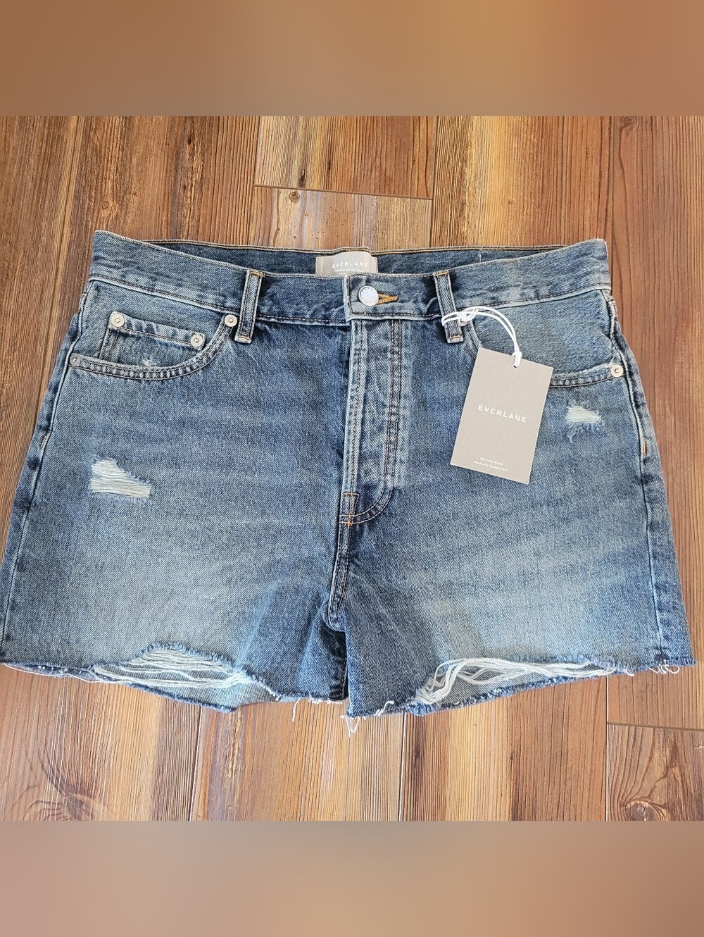 NWT Everlane Organic Cotton Relaxed 90s Shorts Womens Size 27 - Picture 1 of 15